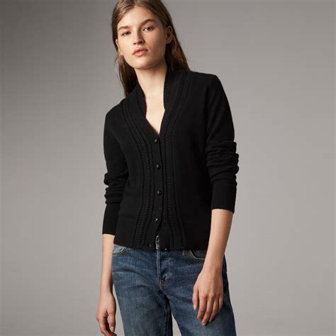 burberry girls cardigan|black wool cardigan women's.